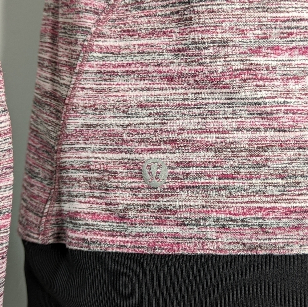 Lululemon Runderful heathered pink 1/2 zip exercise workout pullover jacket 8 - Picture 7 of 9